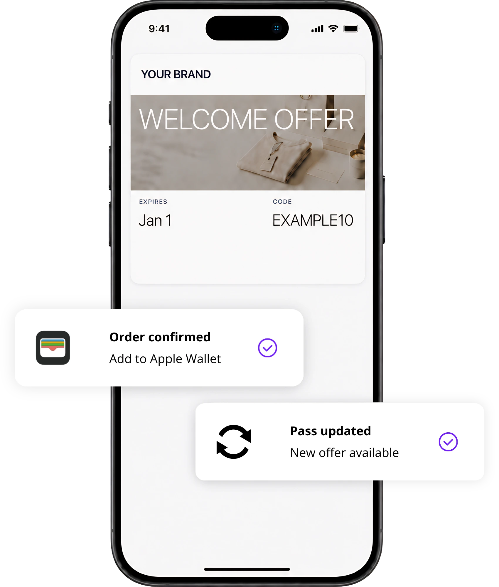 Main Apple Wallet pass hero visual